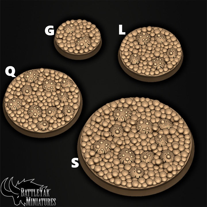 Bloomcavern Bases - Mushroom Terrain Base Set (19 Variants Available) - Battle Yak