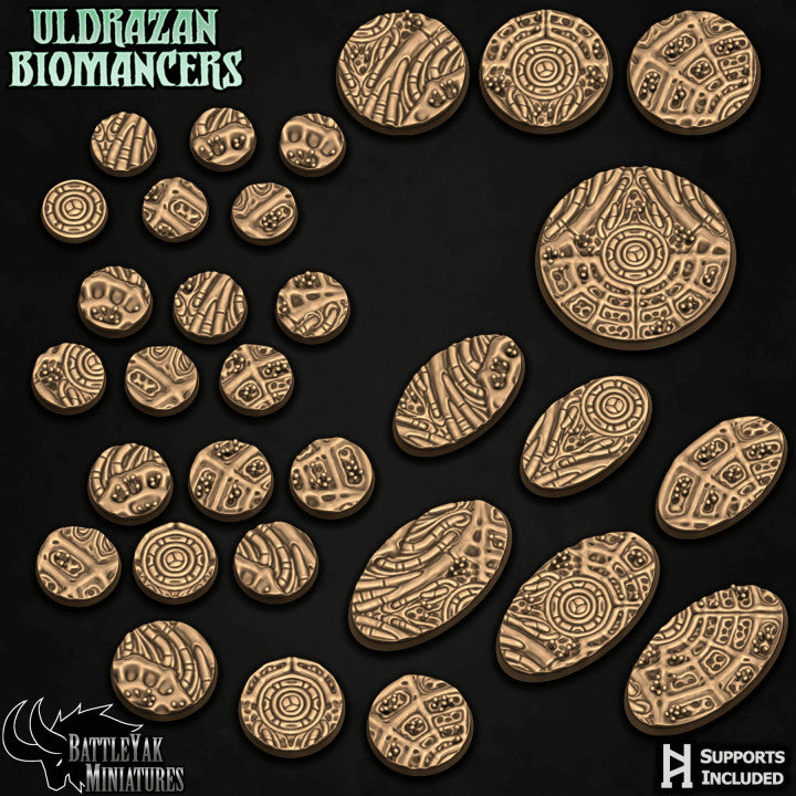 Uldrazan Biomancer Bases - Eldritch Garden Terrain Base Set (31 Variants Available) - Battle Yak