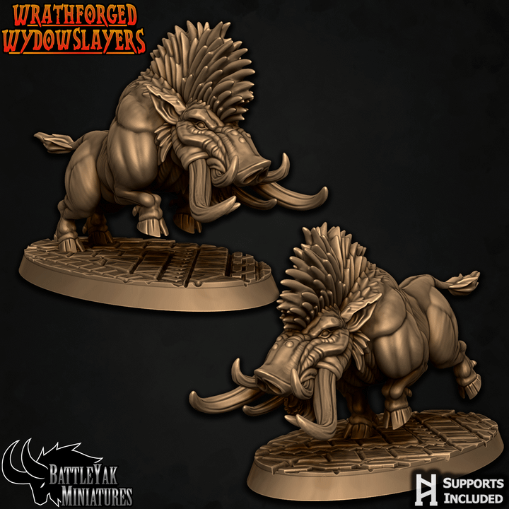 Wrathforged Wydowslayers, Wild Battleboars (4 Variants Available) - Battle Yak