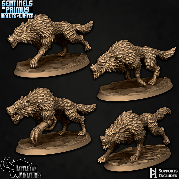 Warfrost Battlewolves (4 Variants Available) - Battle Yak