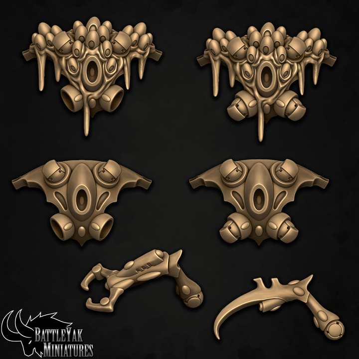 Strand Walkers, Cosmic Crabs Soldiers Customisation Pack - 32mm Scale (19 Variants Available) - Battle Yak