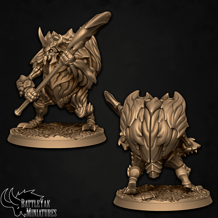 Great Broodguards, Set 1 - Beetle Folk Heavy Fighters (4 Variants Available) - Battle Yak