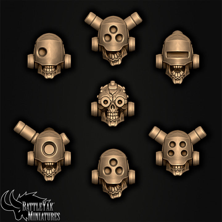 Warghast Reanimator Heads, Customisation Pack - 32mm Scale (7 Variants Available) - Battle Yak