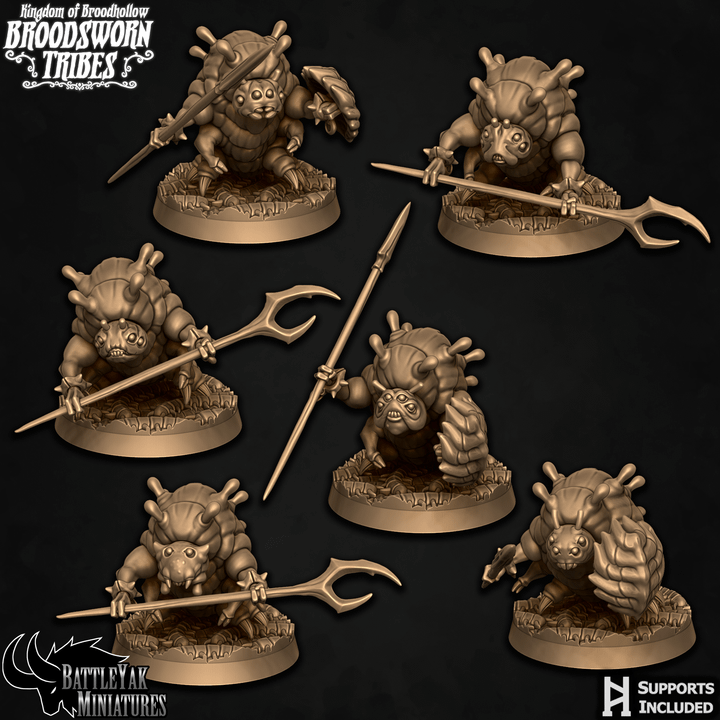 Grubberdrudge Maggots - Beetle Folk Cannon Fodder (6 Variants Available) - Battle Yak