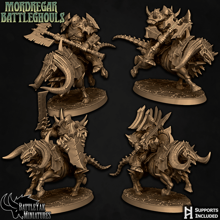 Mordregar Battleghouls, Necroxen Riders (4 Variants Available) - Battle Yak