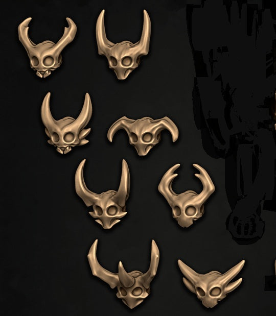 Pale Wanderer Heads, Beetle and Bug Folk Customisation Pack - 28mm Scale (8 Variants Available) - Battle Yak