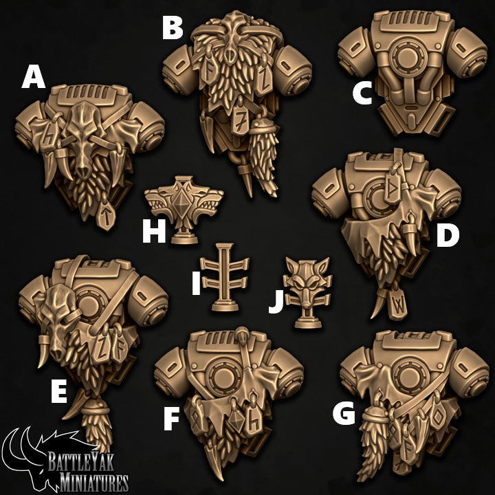 Sentinel Powerpacks and Icons, Wolves of Winter Customisation Pack - 28mm Scale (10 Variants Available) -Battle Yak
