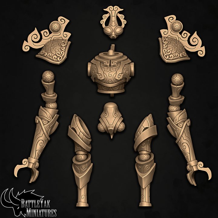 Shakkoi War Golems, Mystical Armoured Robots - Set 1 (3 Variants Available) - Battle Yak