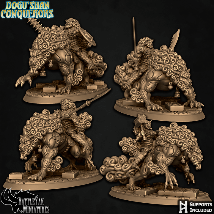Dogu Shan Shiisar Riders, Guardian Fuu Dog Cavalry - Set 1 (4 Variants Available) - Battle Yak