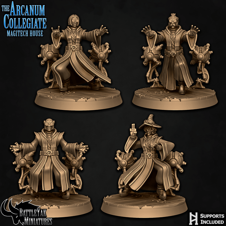Magitech Spellburners, Fire and Technology Wizards (4 Variants Available) - Battle Yak