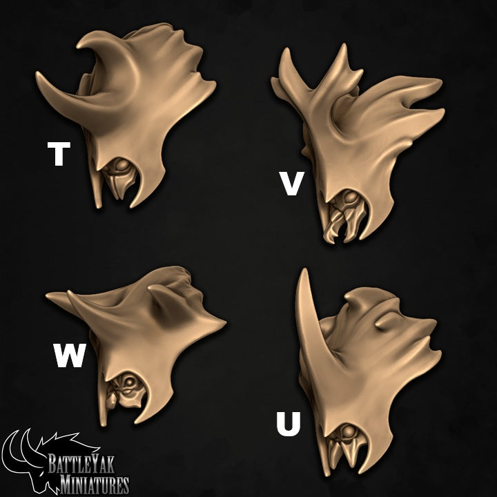 Ancient Caste Heads, Insect Folk Customisation Pack - 32mm Scale (23 Variants Available) - Battle Yak