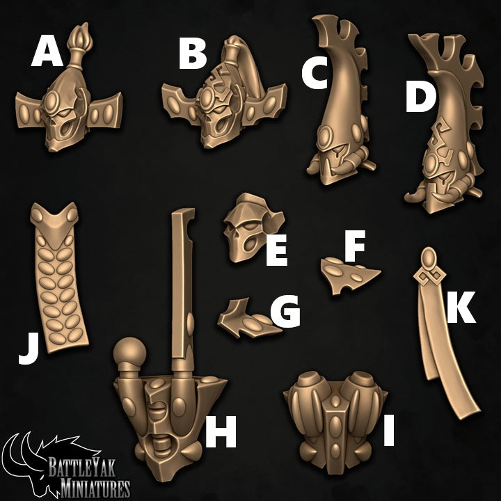 Strand Walkers, Heavy Soldiers Customisation Pack - 32mm Scale (11 Variants Available) - Battle Yak