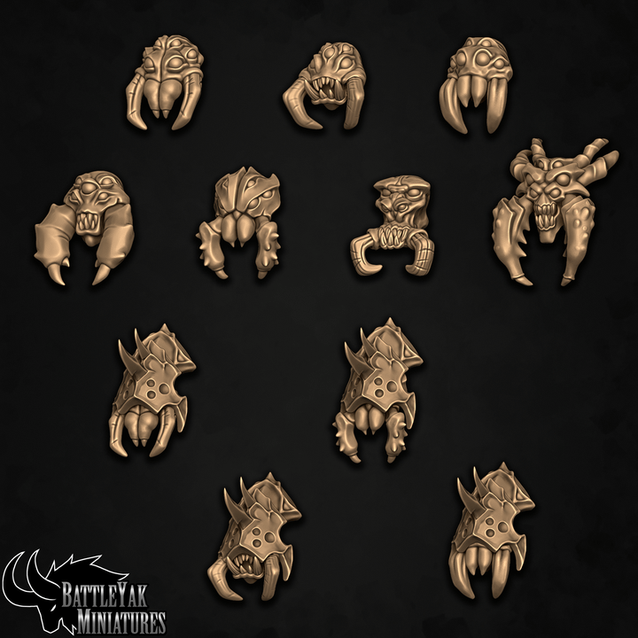 Arachlayn Trueblood Heads, Customisation Pack - 28mm Scale (11 Variants Available) - Battle Yak