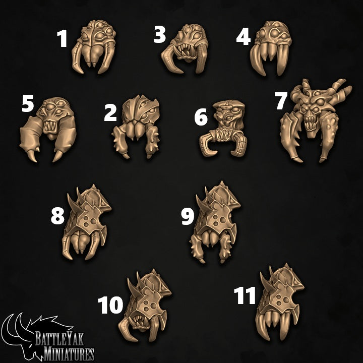Arachlayn Trueblood Heads, Customisation Pack - 28mm Scale (11 Variants Available) - Battle Yak