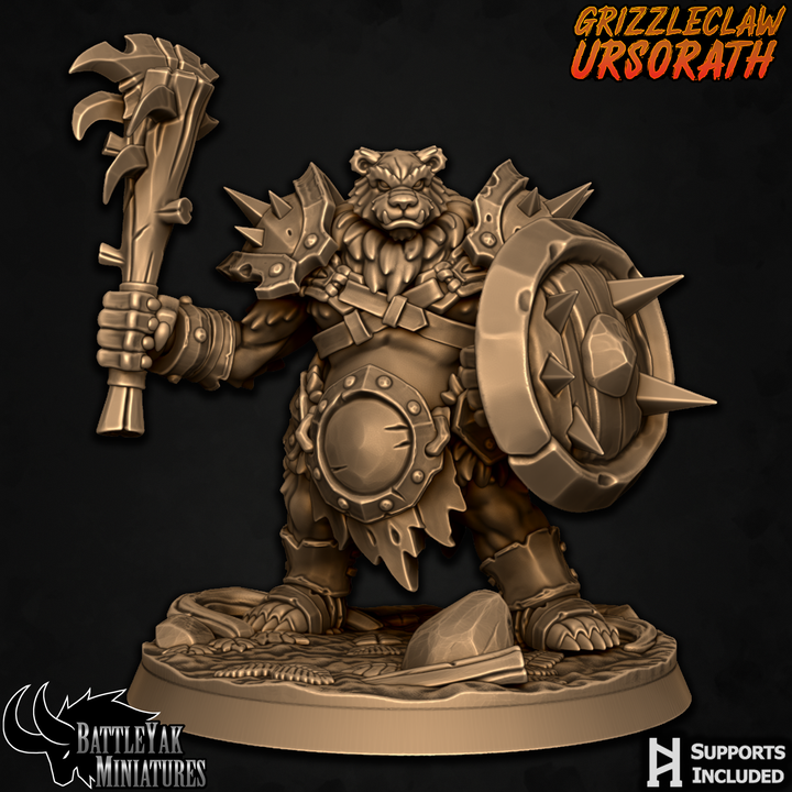 Grizzleclaw Ursus, Warrior Men (4 Variants Available) - Battle Yak