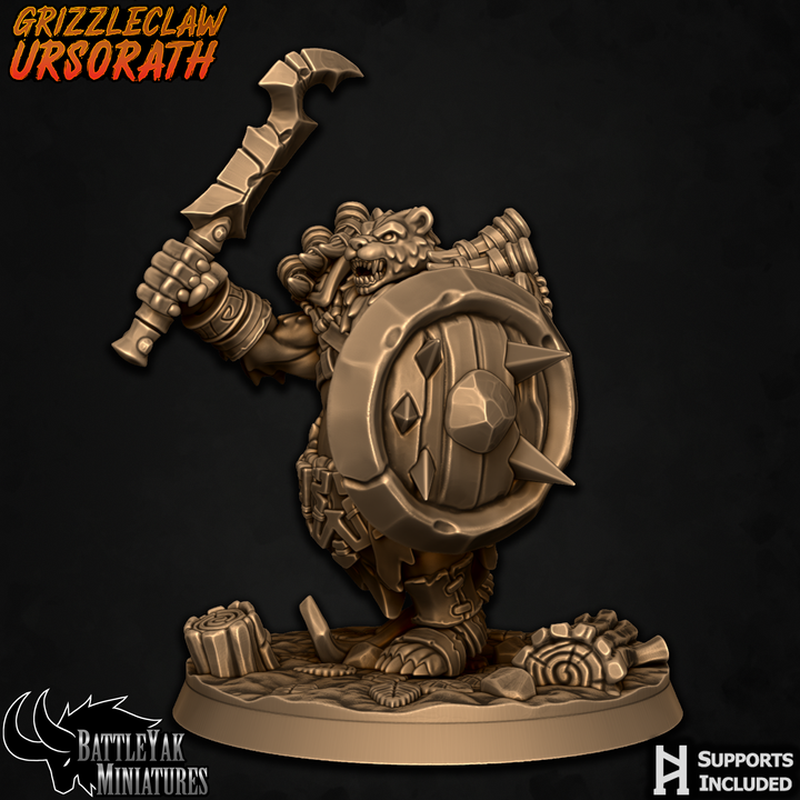 Grizzleclaw Ursus, Warrior Men (4 Variants Available) - Battle Yak