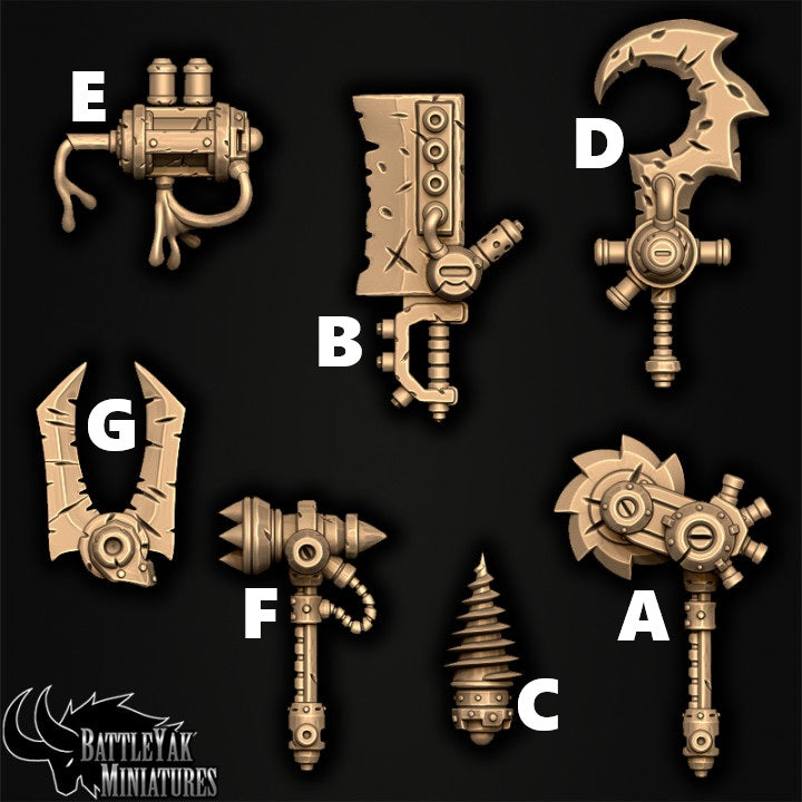 Warghast Reanimator Weapons, Customisation Pack - 32mm Scale (7 Variants Available) - Battle Yak