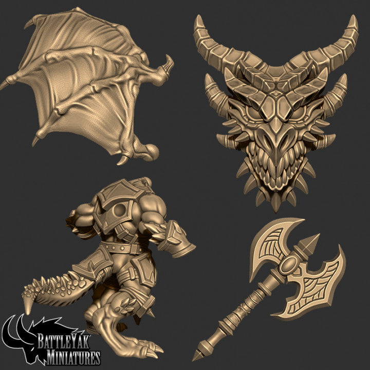 Drakkisan Wyrmspawn, Wyrmlord (2 Variants Available) - Battle Yak
