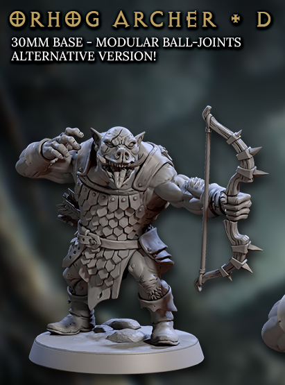 Orhog Archers, Pig Orc Warband Ranged Squad (4 Variants Available) - Artisan Guild