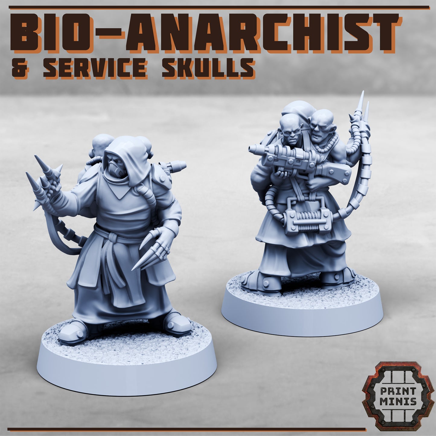 Bio-Anarchist and Skull Companions (4 Variants Available) - Print Minis