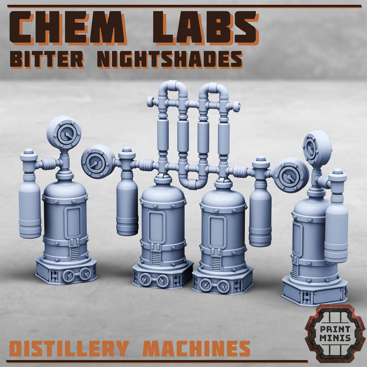 Chem Labs, Bitter Nightshade Terrain, Scenery Kit - 32mm Scale (7 Variants Available) - Print Minis