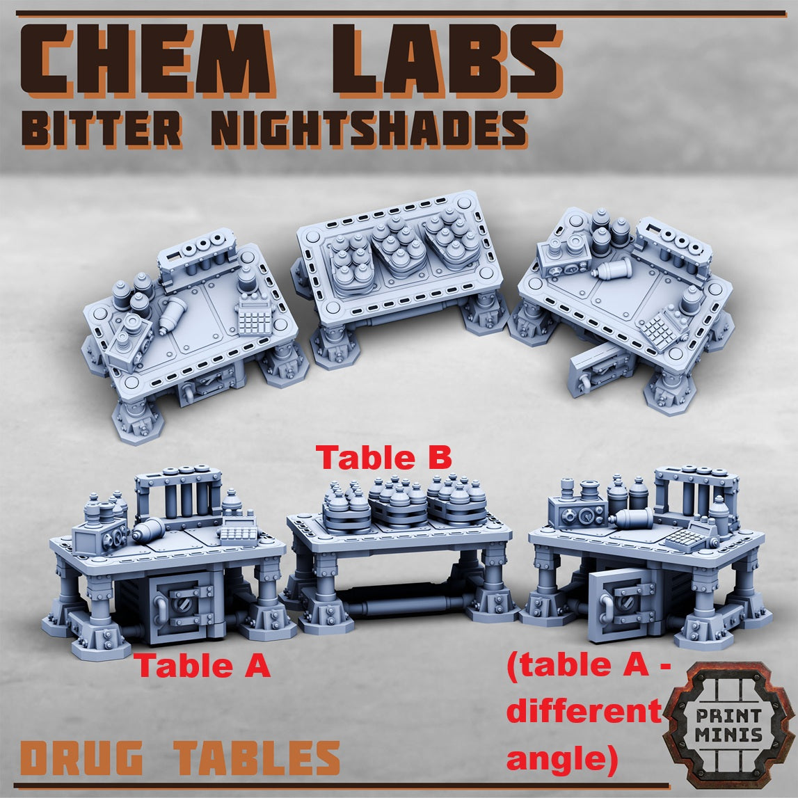 Chem Labs, Bitter Nightshade Terrain, Scenery Kit - 32mm Scale (7 Variants Available) - Print Minis