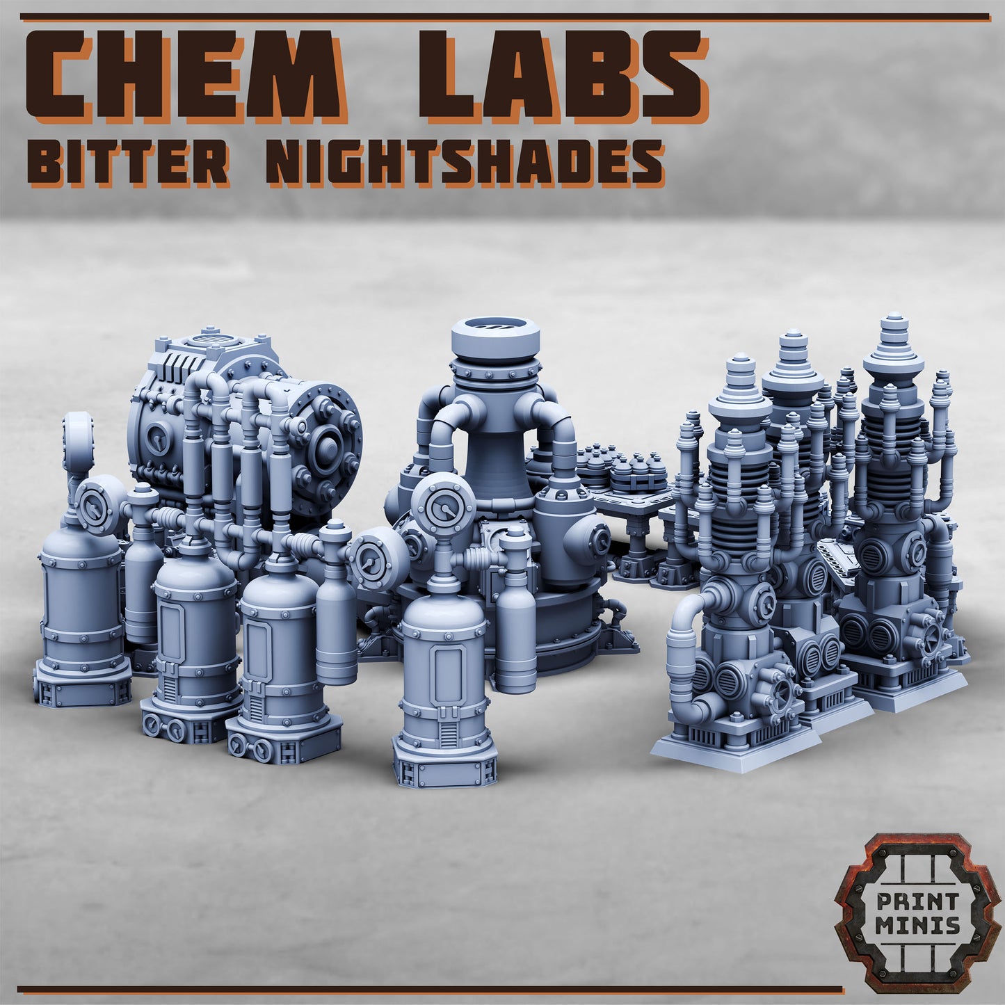 Chem Labs, Bitter Nightshade Terrain, Scenery Kit - 32mm Scale (7 Variants Available) - Print Minis