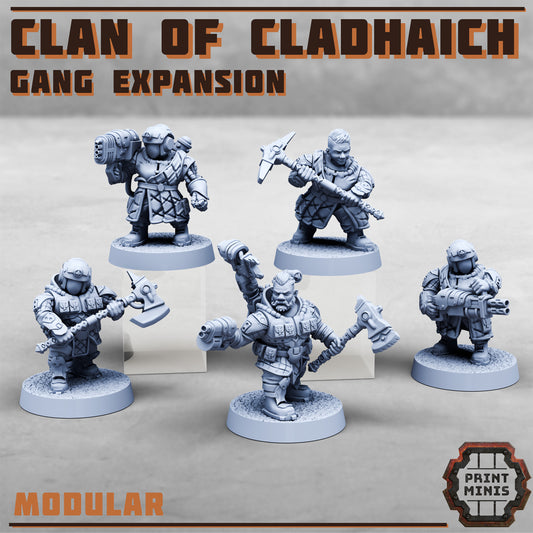Clan of Cladhaich, Dwarves - Set 2 (5 Variants Available) - Print Minis