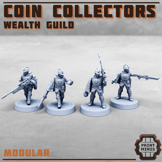 Coin Collectors, Wealth Gang - Set 1 (4 Variants Available) - Print Minis