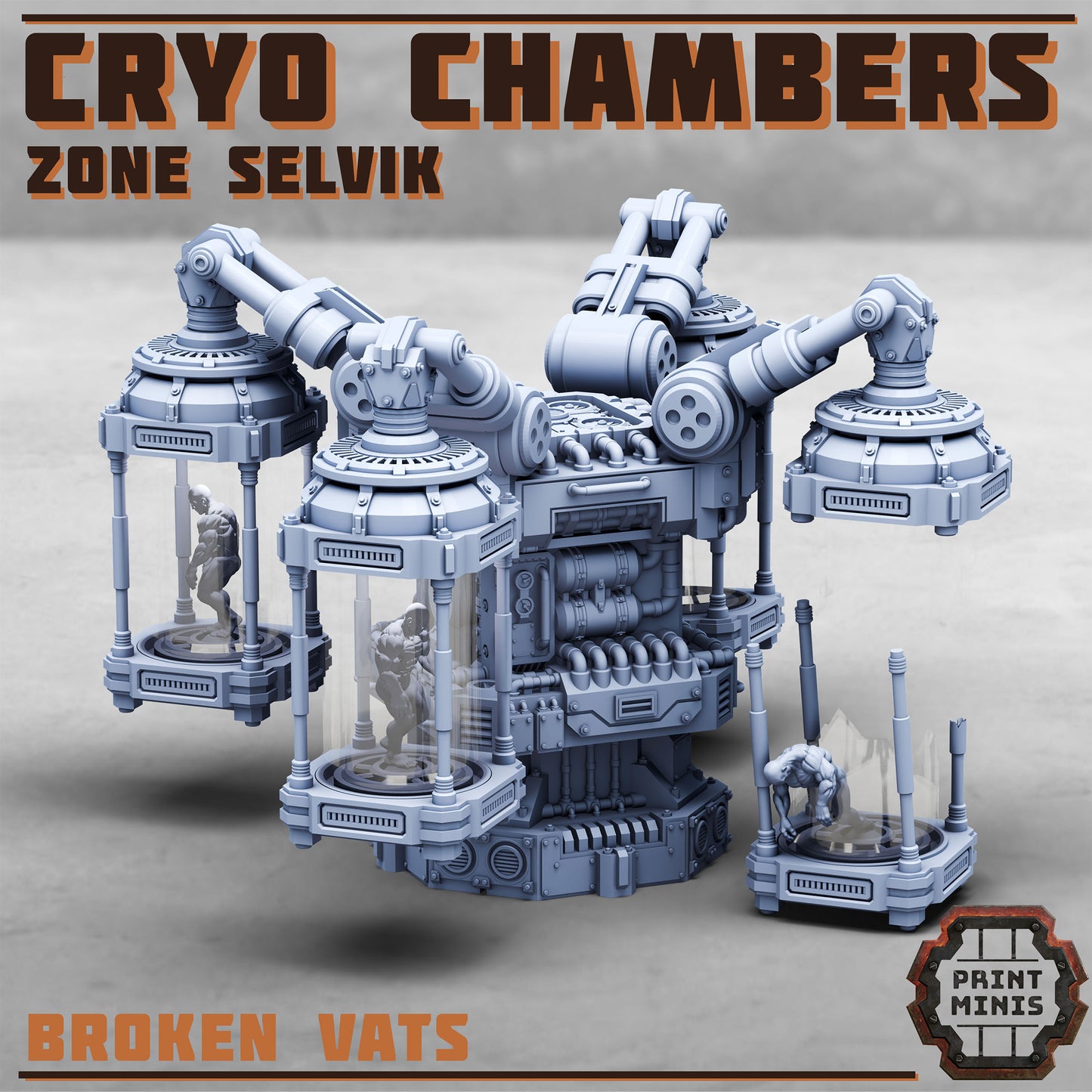 Cryo Chamber, Zone Selvik Terrain Set (4 Variants Available) - Print Minis