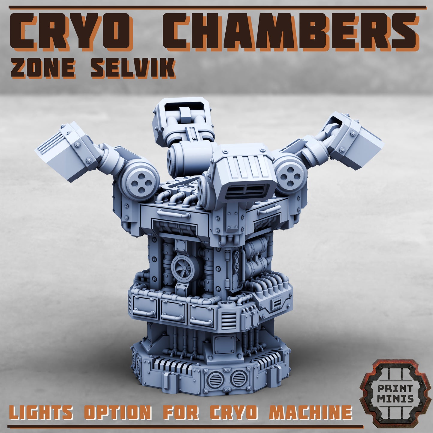 Cryo Chamber, Zone Selvik Terrain Set (4 Variants Available) - Print Minis