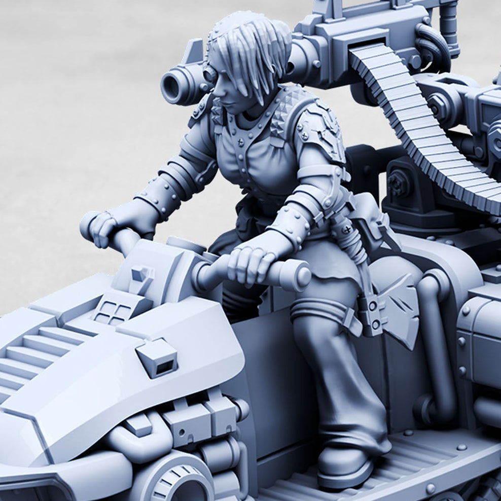 Dunemobile and Rider (4 Variants Available) - Print Minis
