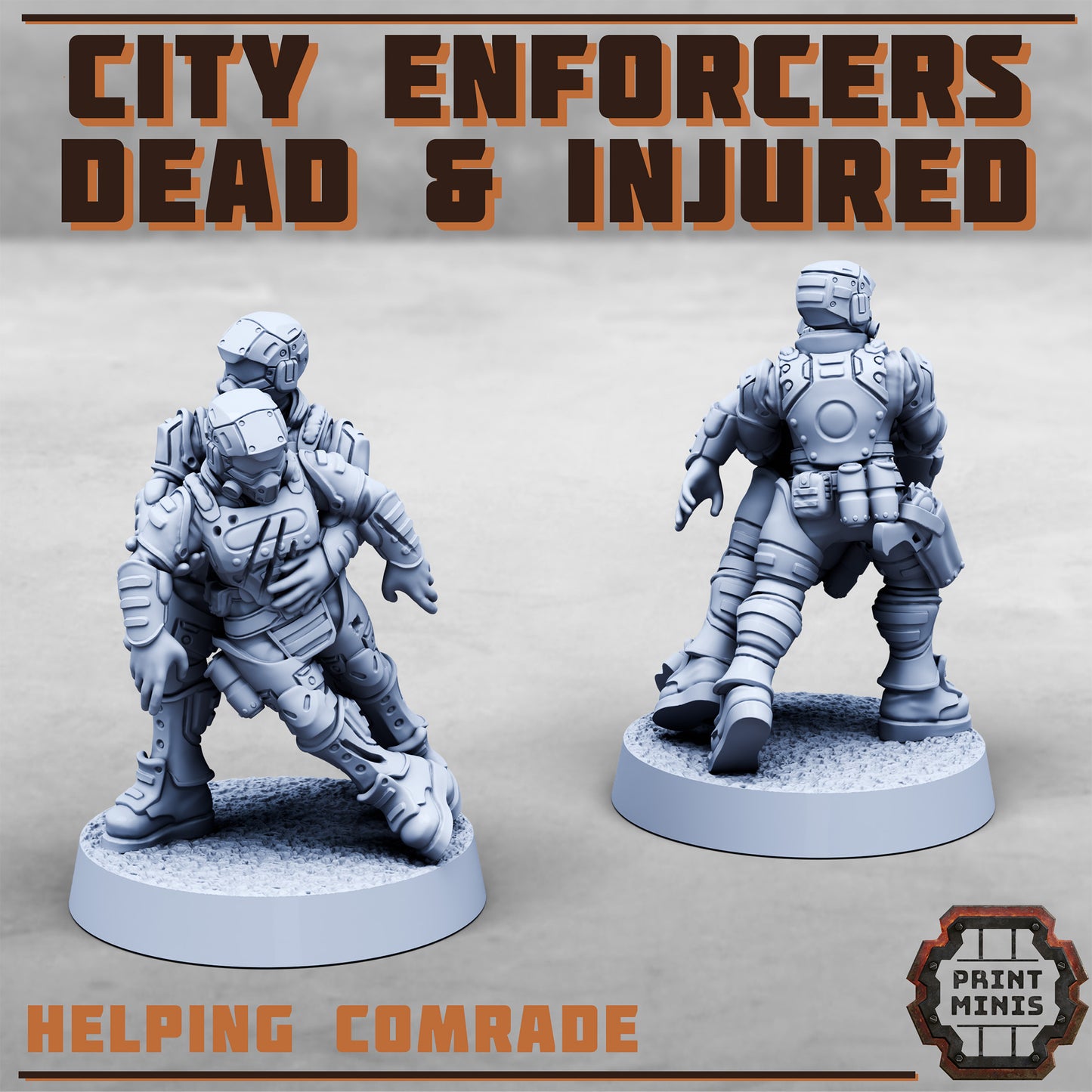 City Enforcers, Dead and Injured (6 Variants Available) - Print Minis