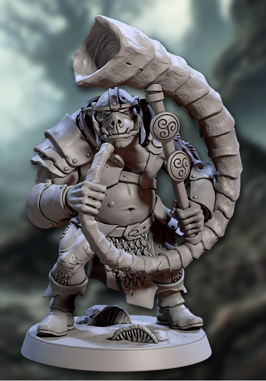 Pig Orc Warband Leaders (2 Variants Available) - Artisan Guild