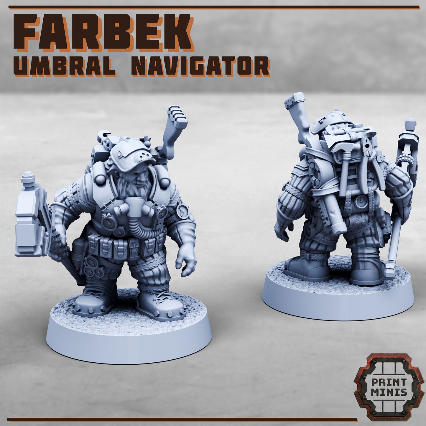 Farbek, Dwarf Navigator - Print Minis