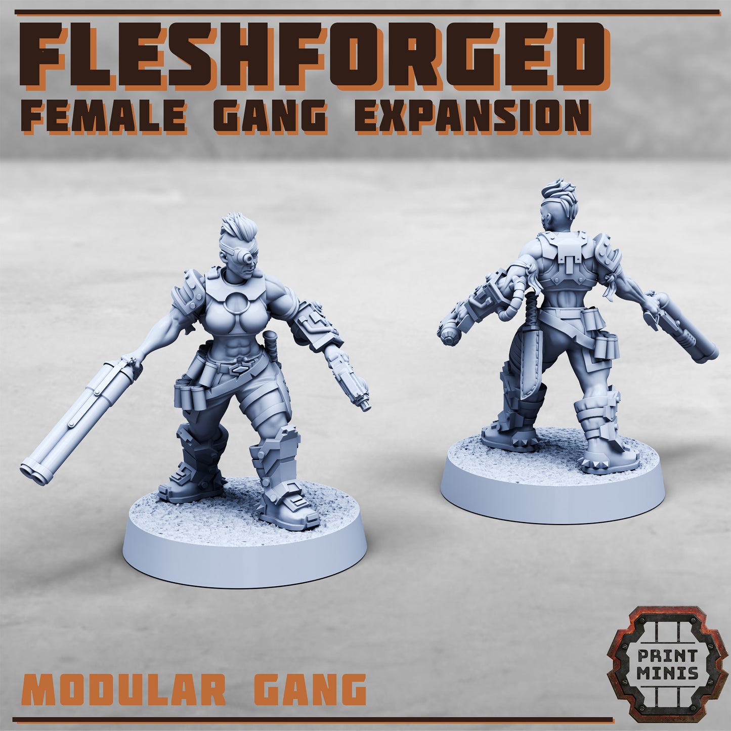 The Fleshforged, Muscle Gang, Set 2 (8 Variants Available) - Print Minis