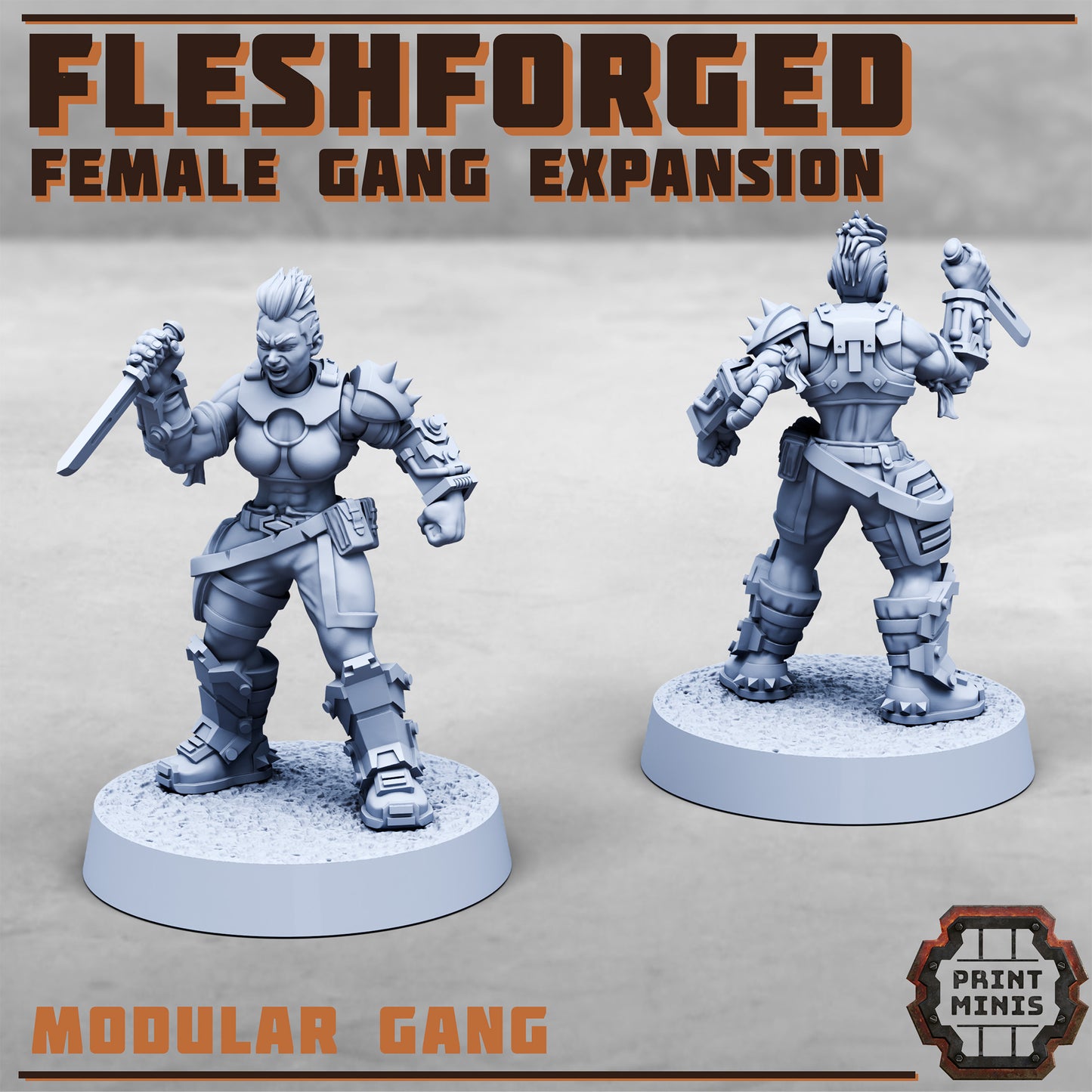 The Fleshforged, Muscle Gang, Set 2 (8 Variants Available) - Print Minis