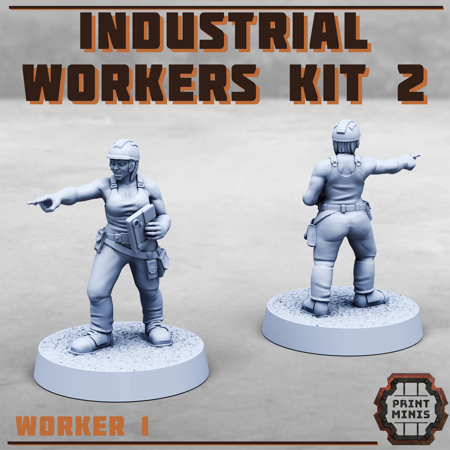 Industrial Worker Crew, Set 2 (4 Variants Available) - Print Minis