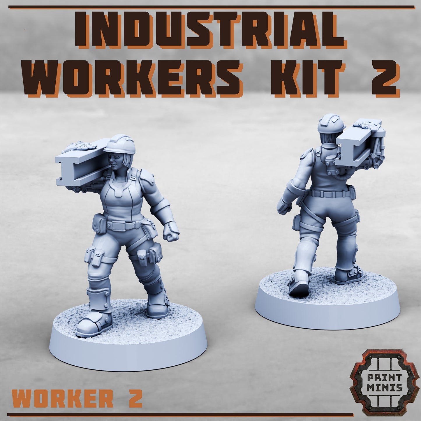 Industrial Worker Crew, Set 2 (4 Variants Available) - Print Minis