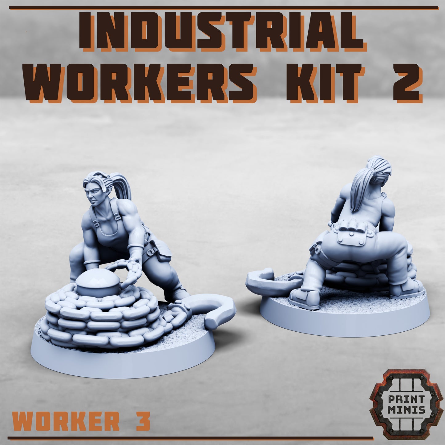 Industrial Worker Crew, Set 2 (4 Variants Available) - Print Minis