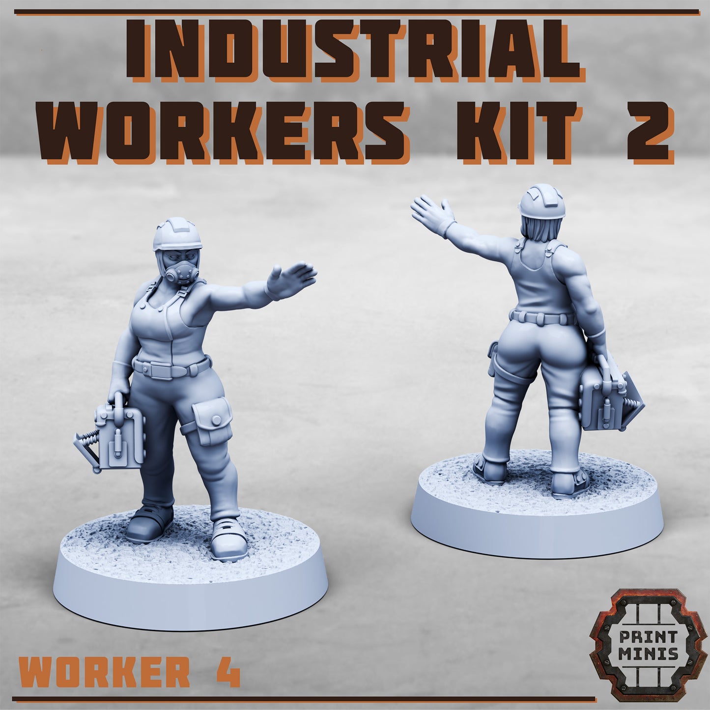 Industrial Worker Crew, Set 2 (4 Variants Available) - Print Minis