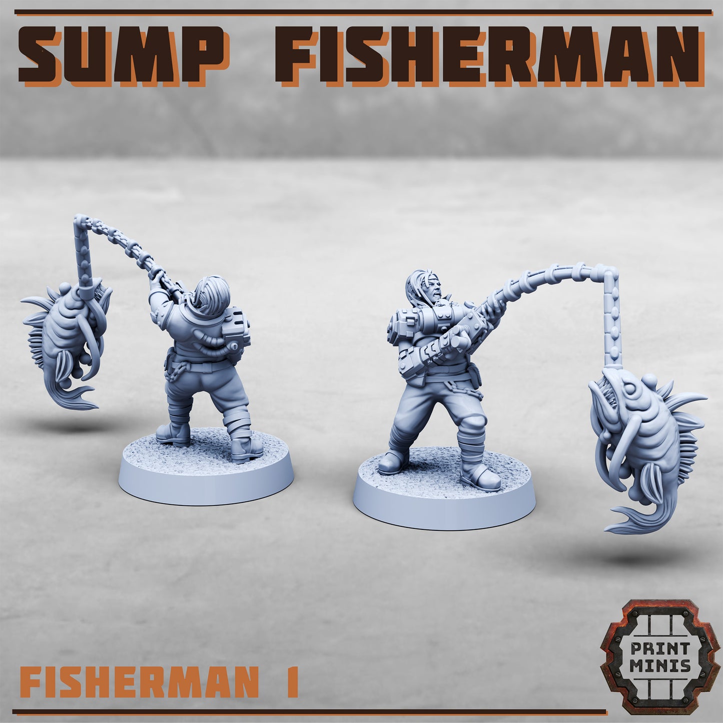 Sump Fisherman (3 Variants Available) - Print Minis