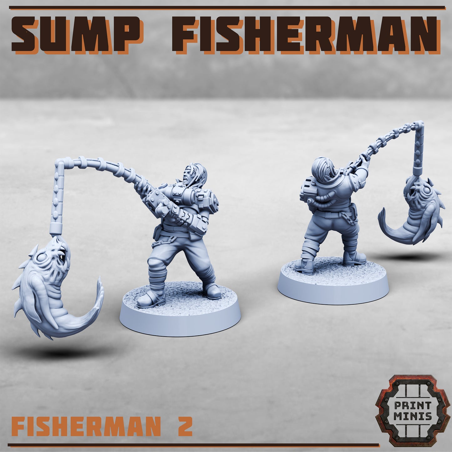 Sump Fisherman (3 Variants Available) - Print Minis