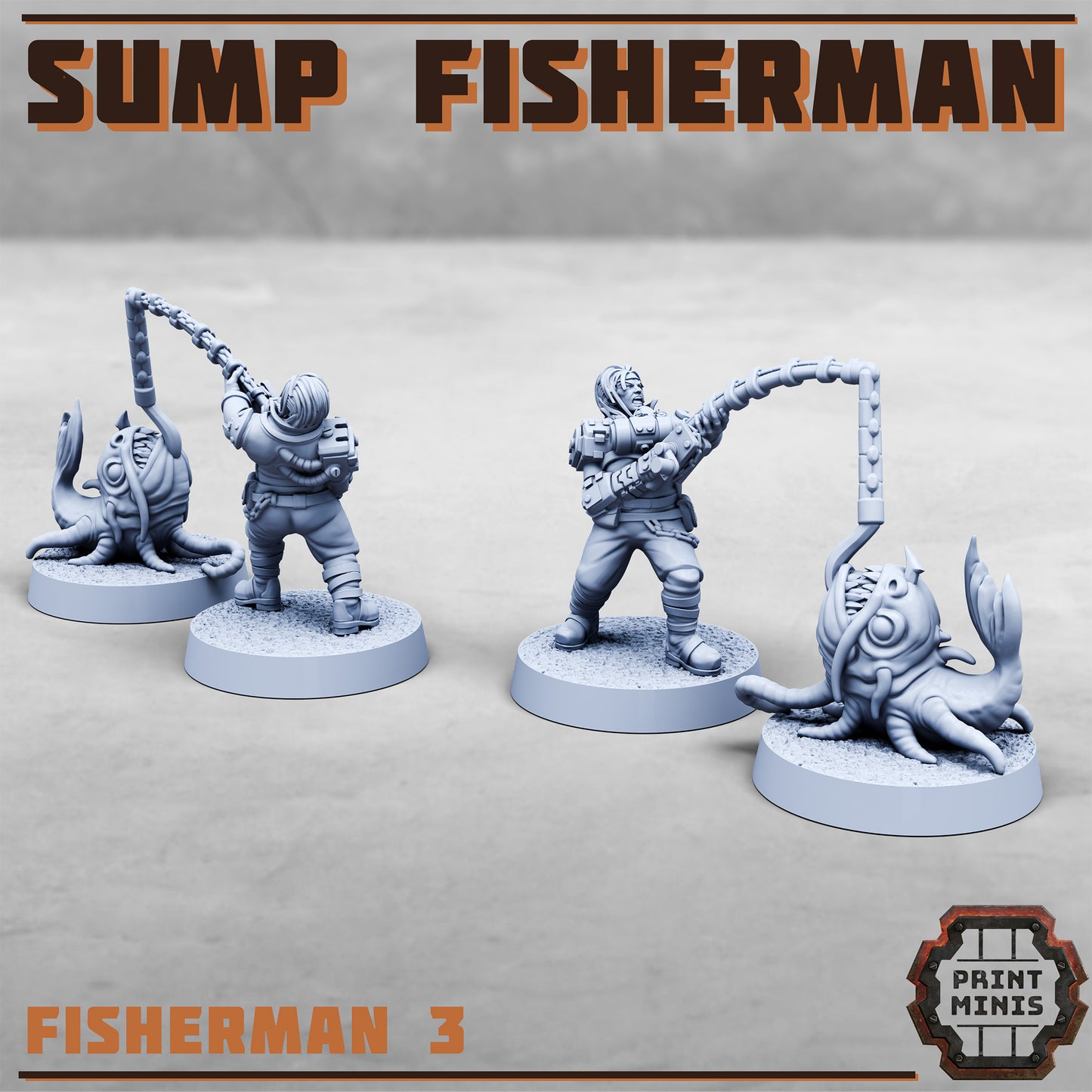Sump Fisherman (3 Variants Available) - Print Minis