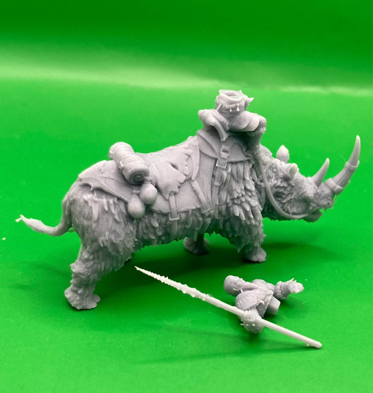 Barbarian Tribe Rhino Rider - Epic Miniatures