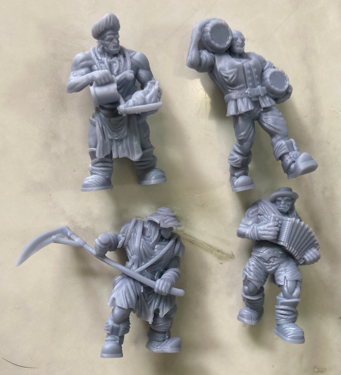 Orc Villagers, Set 1 (4 Variants Available) - Epic Miniatures