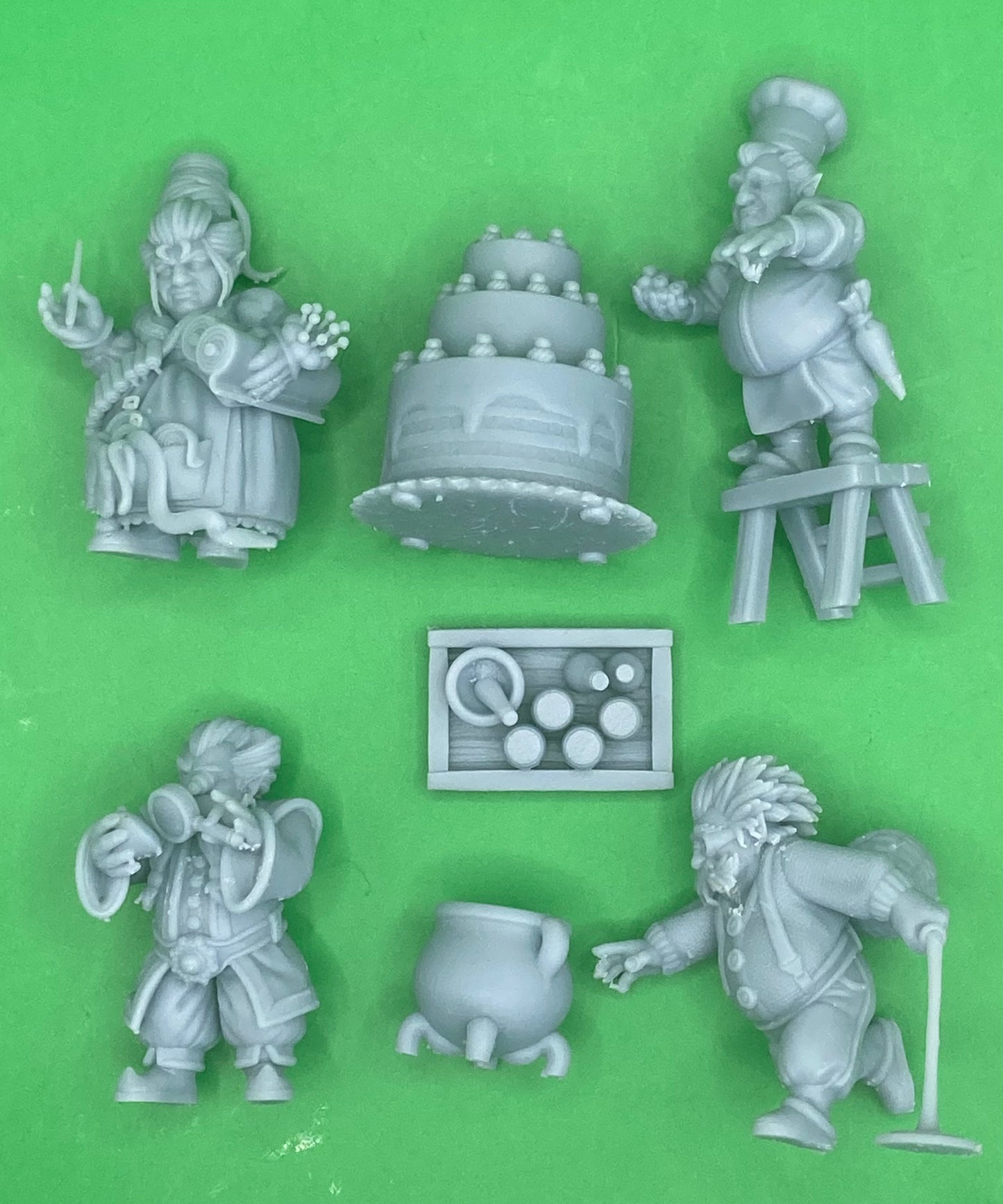 Halfling Villagers, Set 3 (4 Variants Available) - Epic Miniatures