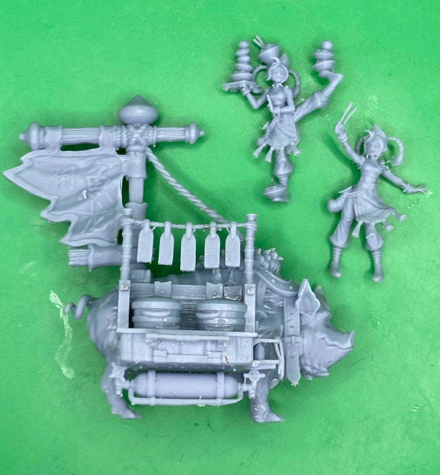 Pig Food Stall and Keepers (3 Variants Available) - Epic Miniatures