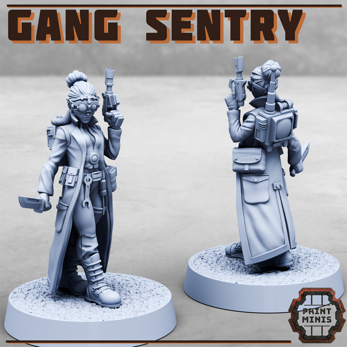 Gang Sentry, SciFi Troop Lookout - Print Minis