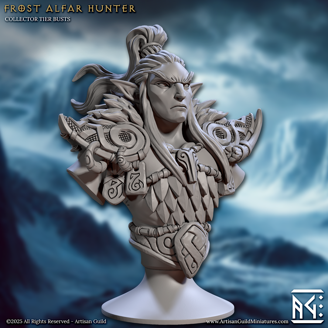 Frost Alfar Hunter Busts - Winter Elves (2 Variants Available) - Artisan Guild